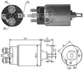ZM1981, Реле втягивающее NISSAN TERANO II