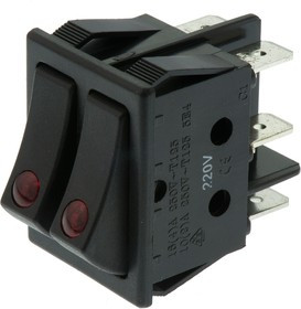 WRG32F7BBBKN, DPST, On-None-Off Rocker Switch Panel Mount