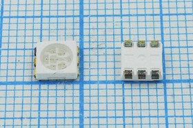 Светодиодная сборка SMD05050C6, зеленый x3, 300, 120, прозрачный, 5050GGGC