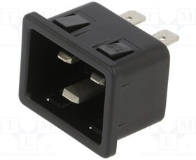 6163.0013, AC Power Entry Modules 1624 APPLIANCE INLET 16A 70C