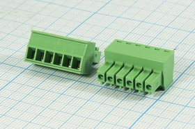 Клеммник разъемный, контакты 6P3,5, на кабель, 15EDGK-3,5-06P-14-00A(H)