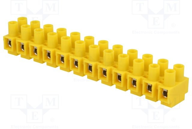 TLZ-4N, Клеммник, зажим под винт, 0,75-4мм2, 690В, 32А, Кол-во полюс: 12