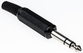 KLS 3, Jack Connector 6.35 mm Cable Mount Stereo Plug, 3Pole 2A