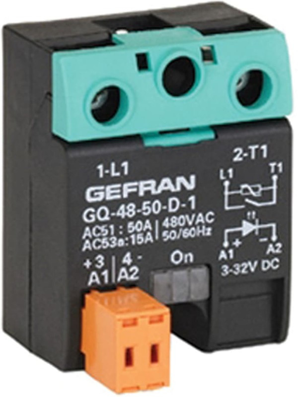 GQ-90-60-D-1-1 (600V/90A), GQ Series Solid State Relay, 90 A Load, Surface Mount, 600 V ac Load, 32V ac/dc Control