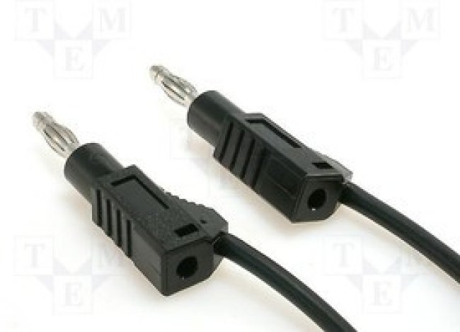 PJ2117-200-B, Измерительный провод, 60ВDC, 36А, с осевым гнездом 4мм, Дл: 2м