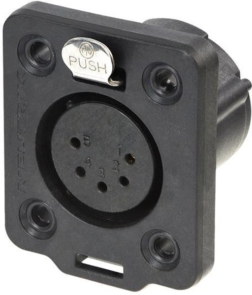 NC5FDX-TOP, XLR Connectors 5P F Panel Mnt Rcpt Nickel/Gold TOP