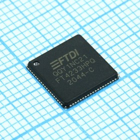 FT4233HPQ-TRAY, Микроконтроллерный интерфейс USB тип С 3.0 быстродействующий 4-х канальный
