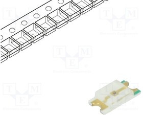 RF-YUS150TS-AE, LED; SMD; 1206; yellow; 90?260mcd; 3.2x1.6x0.7mm; 140°; 1.8?2.4V RF-YUS150TS-AE, LED; SMD; 1206; yellow; 90?260mcd; 3.2x1.6x0.7mm; 140°; 1.8?2.4V