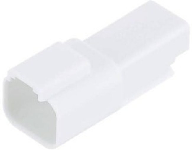 AT04-2P-WHT, Conn Housing RCP 2 POS Crimp ST Cable Mount White AT04-2P-WHT, Conn Housing RCP 2 POS Crimp ST Cable Mount White