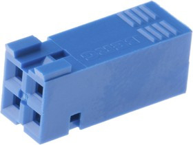 65239-002LF, Conn Housing RCP 4 POS 2.54mm Crimp ST Cable Mount Blue Bag