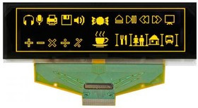 WEX025664BLPP3N00000, OLED 3.12", графич, 256x64, цвет точки - жёлт; фона - чёрн