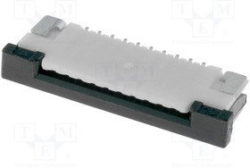 F1003WR-S-10PT, Разъем: FFC (FPC), горизонтальный, PIN: 10, SMT, 0,5А, 30мОм, 1мм