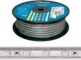 Светодиодная гибкая герметичная лента ULS-2835-120LED/m-10mm- IP67-220V-10W/m-50M-3000K UL-00006482