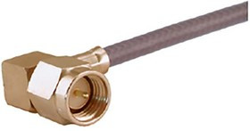 16_SMA-50-3-106/111_NH, Right Angle Cable Mount, SMA Connector , Plug, Coaxial
