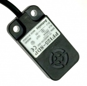 PFI25-8DN Индуктивный трёхпроводный датчик в тонком прямоугольном корпусе 43х25х10, выход NPN NO, Sn=8mm