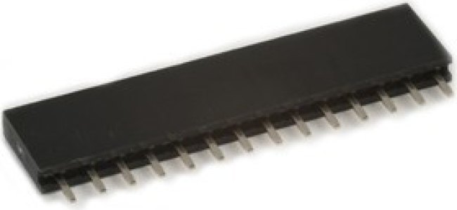 ZL262-14SG, Гнездо штыревое "мама" PIN 14 прямой 2,54мм THT 1x14