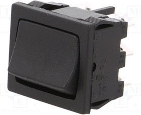 H8660VBBB, ROCKER; DPDT; Pos: 2; ON-ON; 10A/250VAC; 10A/28VDC; black; none; 8650