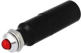 SWQU08028A, Индикат.лампа: LED, выпуклый, красный, 230ВAC, d8,2мм, IP67, металл