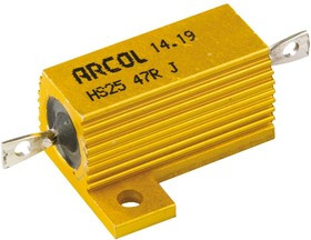 HS25 47R J, Wirewound Resistor 25W, 47Ohm, 5%