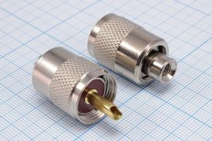 Штекер UHF на кабель RG58, накручивающийся на кабель; №528 штек UHF\RG58\\вкруч\