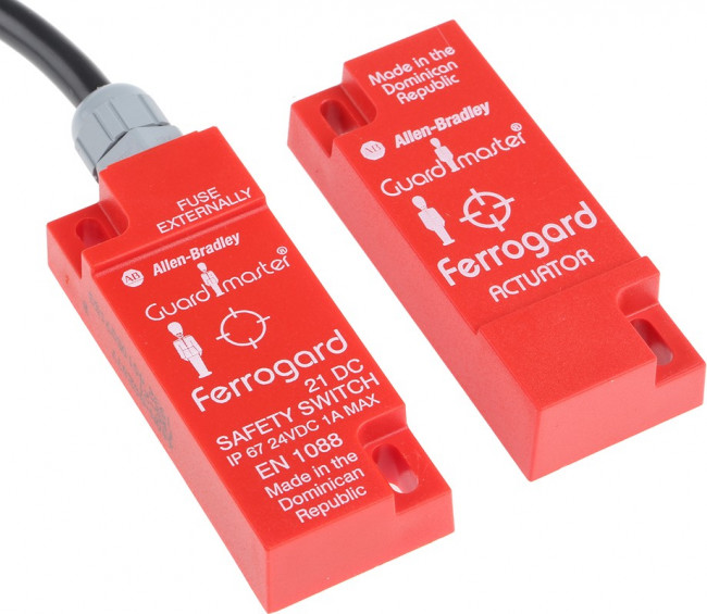 440N-G02077, 440N Series Magnetic Non-Contact Safety Switch, 24V dc, Plastic Housing, 2NC, 4m Cable 440N-G02077, 440N Series Magnetic Non-Contact Safety Switch, 24V dc, Plastic Housing, 2NC, 4m Cable