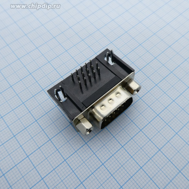 DHR-15M(B) (DS1038-15M), Вилка 15 pin высокой плотности на плату