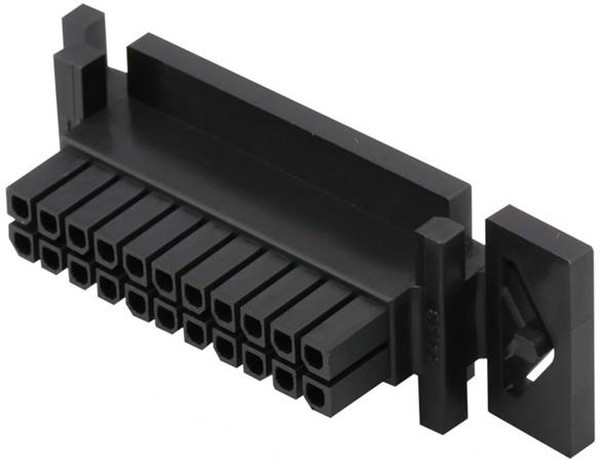44133-2200, Conn Housing RCP 22 POS 3mm Crimp ST Cable Mount Black Micro-Fit 3.0 BMI™ Tray