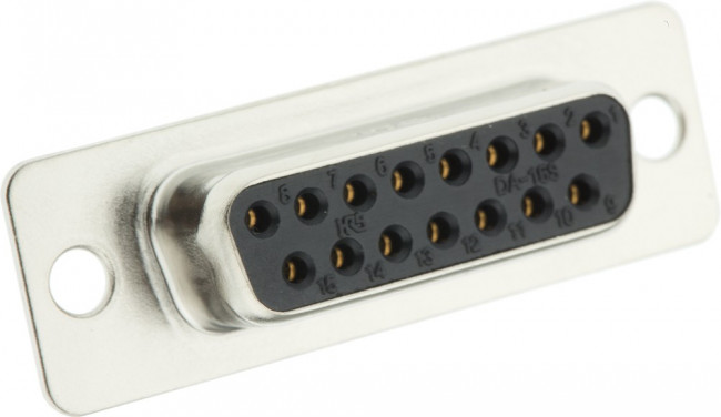 HDAB-15S(05), HD 15 Way Panel Mount D-sub Connector Socket