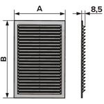 233-016, Решетка вентиляционная вытяжная АБС 170x240, бел. 1724С 233-016, Решетка вентиляционная вытяжная АБС 170x240, бел. 1724С