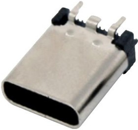 MC002808, Разъем USB, USB Типа C, USB 3.0, Гнездо, 24 вывод(-ов), Поверхностный Монтаж, Вертикальный