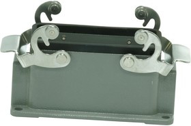 MP009407, Разъем для тяжелых условий, Основа, сквозной монтаж с гайкой, ввод сбоку, Корпус из Алюминия