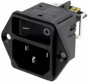 DC11.0001.003, AC Power Entry Modules Screw-on 1-pole 10A Non-illuminated