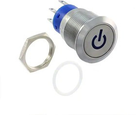 AV1911P724Q04, Pushbutton Switches AV19 SPL 3A POWER LED BLUE 24V