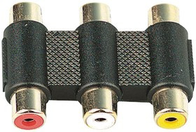 PSG02007, Переходник разъема, RCA / Phono, 3 вывод(-ов), Гнездо, RCA / Phono, 3 вывод(-ов), Гнездо