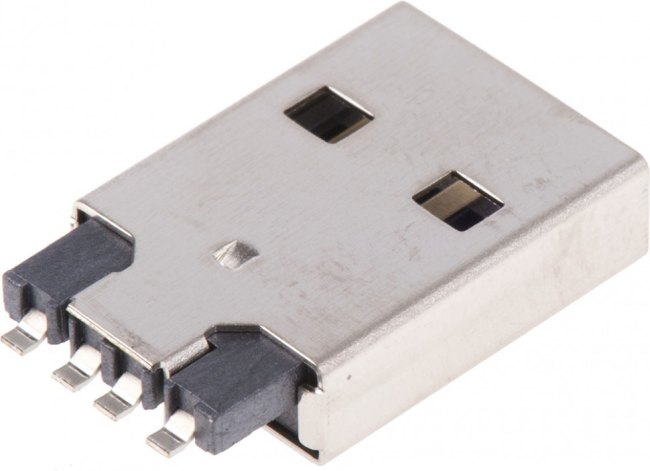 629004113921, USB Connectors WR-COM Type A SMT 4Pin W/Clip Male 629004113921, USB Connectors WR-COM Type A SMT 4Pin W/Clip Male
