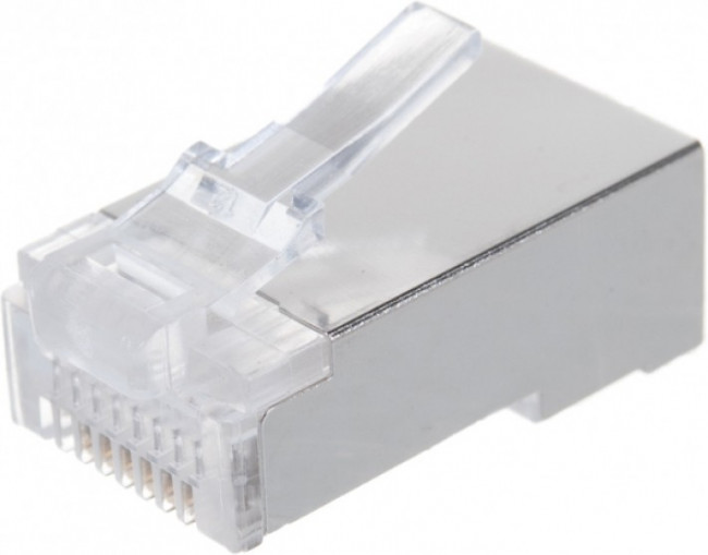 Коннектор RJ-45 8P8C FTP Кат. 5e TWT, экранированный, универсальный, 100 шт. в упак. TWT-PL45/S-8P8C