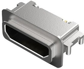 USB3500-30-A, Разъем USB, Micro USB Типа B, USB 2.0, Гнездо, 5 вывод(-ов), Поверхностный Монтаж, Вертикальный