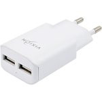 Блок питания (сетевой адаптер) VIXION L2i 2xUSB, 1.2A с кабелем Lightning 1м (белый)