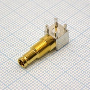 Z1.0/2.303 гн.RG174, Разъем РЧ / Коаксиальный, Угловое Гнездо, Горизонтальный Монтаж в отверстие