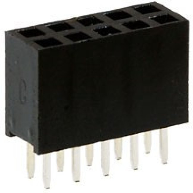 L-KLS1-208-2-10-S, (PBD-10), Гнездо на плату 2.54мм