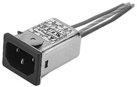 10GENW3ES, AC Power Entry Modules IEC Connector Filter, High Performance, Snap-In, Single, 250VAC, 10A, N/A-Wire