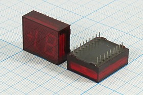 Светодиодный дисплей красный, 7 сегментов, 2 разряда, высота 12,7 мм, 780 мкд, VQE-12E; №5693 R СД д