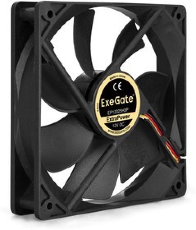 Вентилятор ExeGate ExtraPower EP12025H3P, 120x120x25 мм, Hydraulic bearing (гидродинамический), 3pin Вентилятор ExeGate ExtraPower EP12025H3P, 120x120x25 мм, Hydraulic bearing (гидродинамический), 3pin