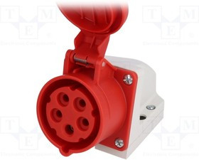 115-6K, Разъем: питания AC, трехфазный; гнездо; "мама"; 16А; 400ВAC