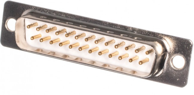 DB-25M, Разъем D-SUB 25 контактов, вилка на кабель, пайка, тип 2