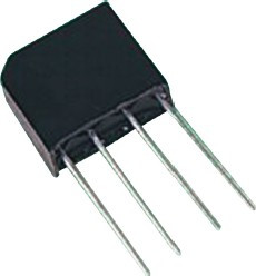 KBL02G, Мостовой выпрямитель, 1 Фаза, 200 В, 4 А, SIP, 1.1 В, 4 вывод(-ов)