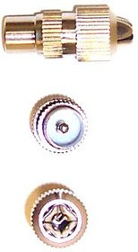 PS000165, Разъем РЧ / Коаксиальный, TV Коаксиальный, Прямой Штекер, Обжимной, Латунь