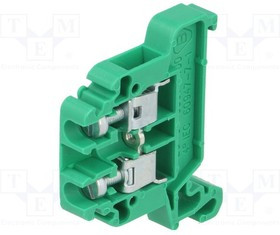 ZG-G4-GN, Соединитель: на рейку, 0,5-4мм2, Кол-во полюс: 1, клеммы: 2, TS35