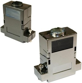 956-015-010R011, Корпус D Sub, 956 Series, DA, 180°, Корпус из АБС-пластика (Акрилонитрилбу тадиенстирола)