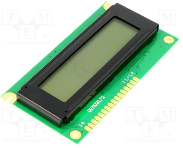 DEM 08172SYH-PY, Дисплей ЖКД, алфавитно-цифровой, STN Positive, 8x1, LED, PIN 16 DEM 08172SYH-PY, Дисплей ЖКД, алфавитно-цифровой, STN Positive, 8x1, LED, PIN 16